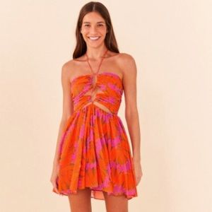FARM Rio Pink Copacabana Mini Dress Size L NWT